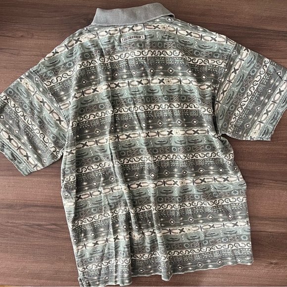 Point Zero Vintage Aztec Polo Tee Shirt - Picture 5 of 7